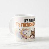 Het is geen haar, het is Frenchie Glitter Grappige Koffiemok (Voorkant links)