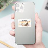 Het is geen haar, het is Frenchie Glitter Grappige Sticker (Telefoon)