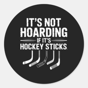 Het Is Geen Hamsteren Als Het Hockeysticks Grappig Ronde Sticker