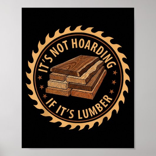 Het is geen hamsteren als het hout is Funny Houtbe Poster (Voorkant)
