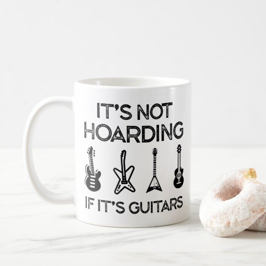 het is geen hamsteren als het om gitaren gaat koffiemok (Met donut)