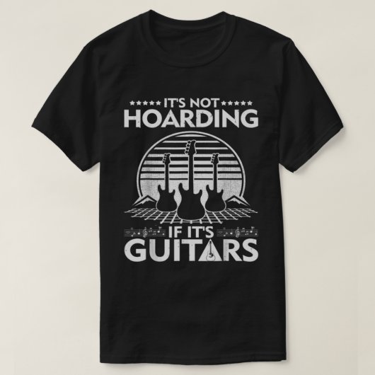 Het is geen hamsteren als het om gitaren gaat t-shirt (Design voorkant)