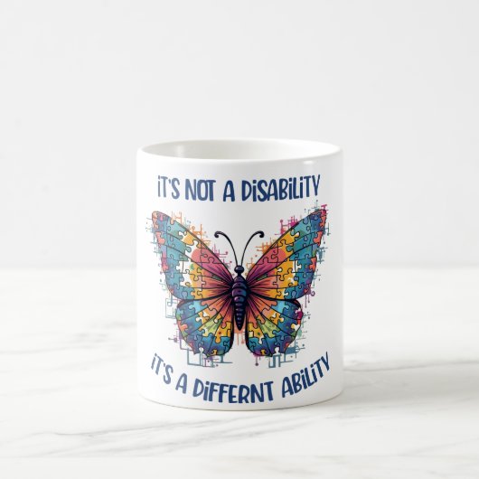 Het is geen handicap, het is een ander vermogen koffiemok (Center)