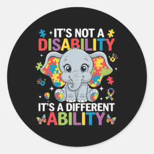Het is geen handicap, het is een andere mogelijkhe ronde sticker