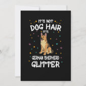 Het is geen handig haar Duitse herderglitter Kaart (Voorkant)