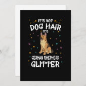 Het is geen handig haar Duitse herderglitter Kaart (Voorkant / Achterkant)
