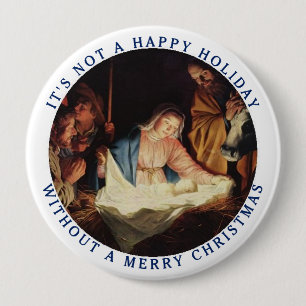 Het is geen Happy Holiday zonder een prettige kers Ronde Button 4,0 Cm
