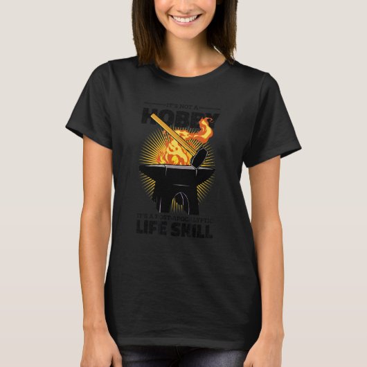 Het is geen Hobby Blacksmith Forge T-shirt (Voorkant)