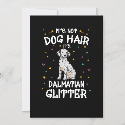 Het is geen hond van zijn Dalmatische glitter Kaart (Voorkant)