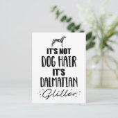 Het is geen hondenhaar, het is Dalmatische glitter Briefkaart (Staand voorkant)
