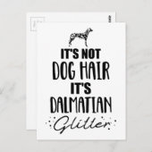 Het is geen hondenhaar, het is Dalmatische glitter Briefkaart (Voorkant / Achterkant)