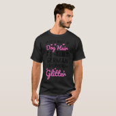 Het is geen hondenhaar, het is papillon glitter t-shirt (Voorkant volledig)