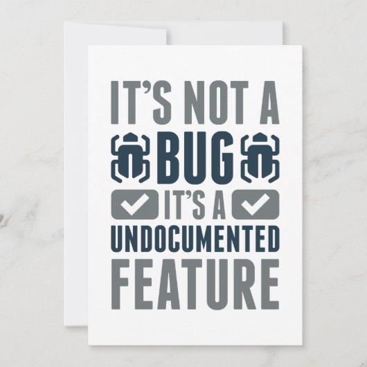 Het is geen insect. bedankkaart (Voorkant)