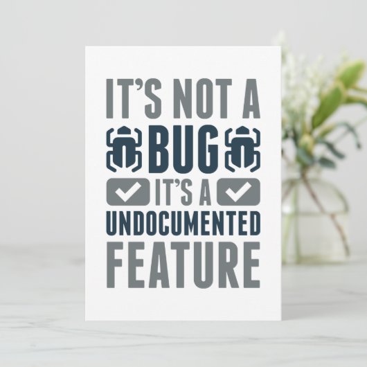 Het is geen insect. bedankkaart (Staand voorkant)