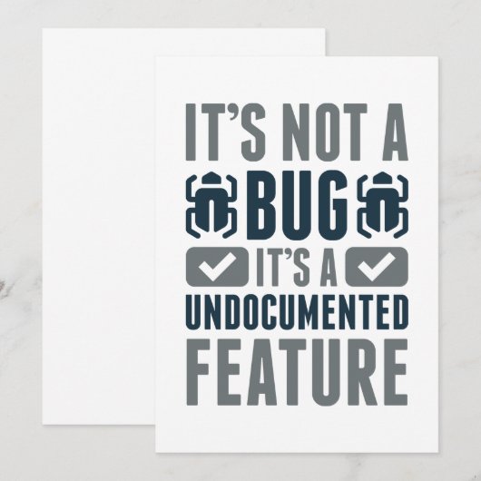 Het is geen insect. bedankkaart (Voorkant / Achterkant)