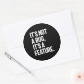 Het is geen insect, het is een eigenschap ronde sticker (Envelop)