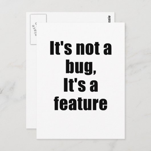 Het is geen insect maar een eigenschap briefkaart (Voorkant / Achterkant)