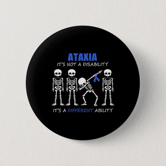 Het is geen invaliderend skelet ronde button 5,7 cm (Voorkant)