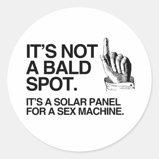 HET IS GEEN KAAL PLEKJE RONDE STICKER (Voorkant)