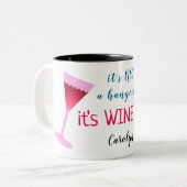 Het is geen kater, het is wijngriep. Gepersonalise Tweekleurige Koffiemok (Voorkant links)