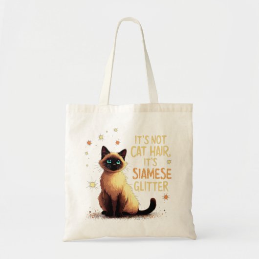 Het is geen kattenhaar, het is Siamese glitter Tote Bag (Voorkant)