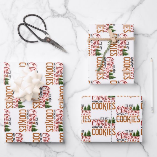 Het is geen kerst zonder koekjes inpakpapier vel (Voorkant)