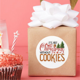 Het is geen kerst zonder koekjes ronde sticker