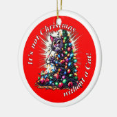 Het is geen Kerstmis | dubbelzijdig Keramisch Ornament (Links)