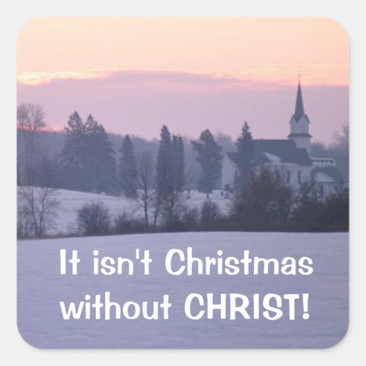 Het is geen Kerstmis Vierkante Sticker (Voorkant)