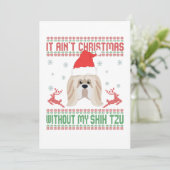 Het is geen Kerstmis zonder mijn sjiitische Tzu Ho Bedankkaart (Staand voorkant)