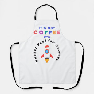 Het is geen koffie, het is raketbrandstof voor men schort