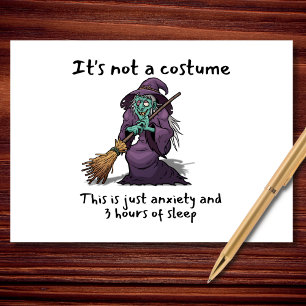Het is geen kostuum Grappige Hek Halloween Kaart