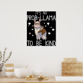 Het is geen lama-probleem om aardig te zijn poster (Keuken)