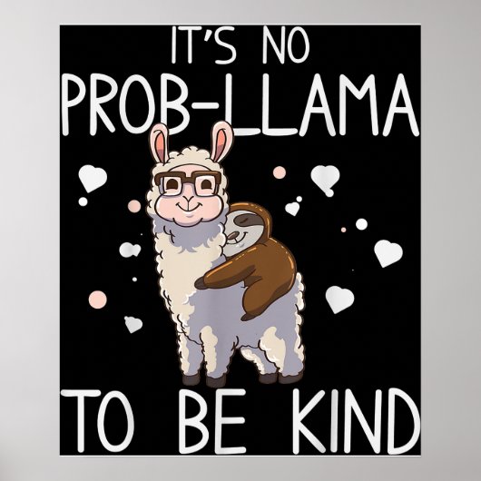 Het is geen lama-probleem om aardig te zijn poster (Voorkant)