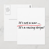 Het is geen litteken... Het is een racestreep! Briefkaart (Voorkant / Achterkant)