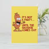 Het is geen partij tot Sause grappige uitnodiging (Staand voorkant)