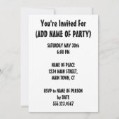 Het is geen partij tot Sause grappige uitnodiging (Achterkant)