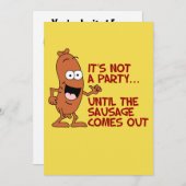 Het is geen partij tot Sause grappige uitnodiging (Voorkant / Achterkant)