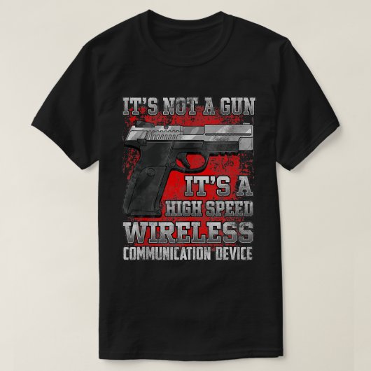 Het is geen Pistool Grappig Pun Pro Pistool Rechte T-shirt (Design voorkant)