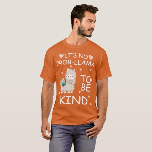 het is geen prob , lama , die een dag van eenheid  t-shirt (Voorkant volledig)