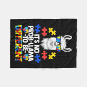 Het is geen prob-lama om anders te zijn dan autism fleece deken (Voorkant (Horizontaal))