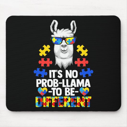 Het is geen prob-lama om anders te zijn dan autism muismat (Voorkant)
