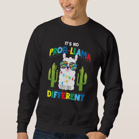Het is geen probleem Llama om anders cactus autism Trui (Voorkant)