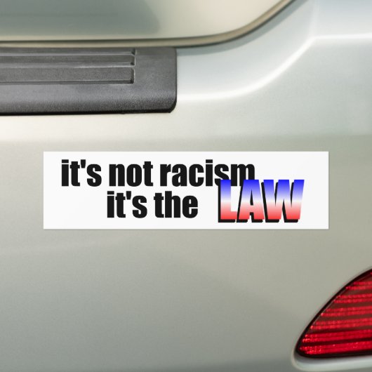 het is geen racisme . bumpersticker (Op auto)