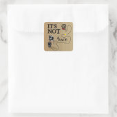 Het is geen ras vierkante sticker (Tas)