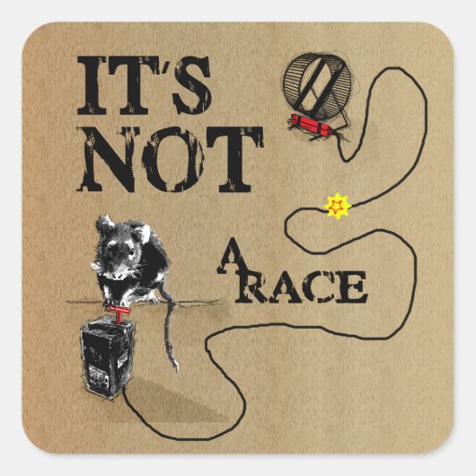 Het is geen ras vierkante sticker (Voorkant)