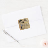 Het is geen ras vierkante sticker (Envelop)