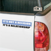 HET IS GEEN RELIGIE HET IS EEN RELATIE BUMPERSTICKER (Op Truck)
