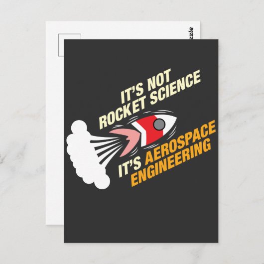 Het is geen Rocket Science Het is ruimtevaarttechn Briefkaart (Voorkant / Achterkant)
