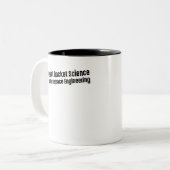 Het is geen Rocket Science Het is ruimtevaarttechn Tweekleurige Koffiemok (Voorkant links)